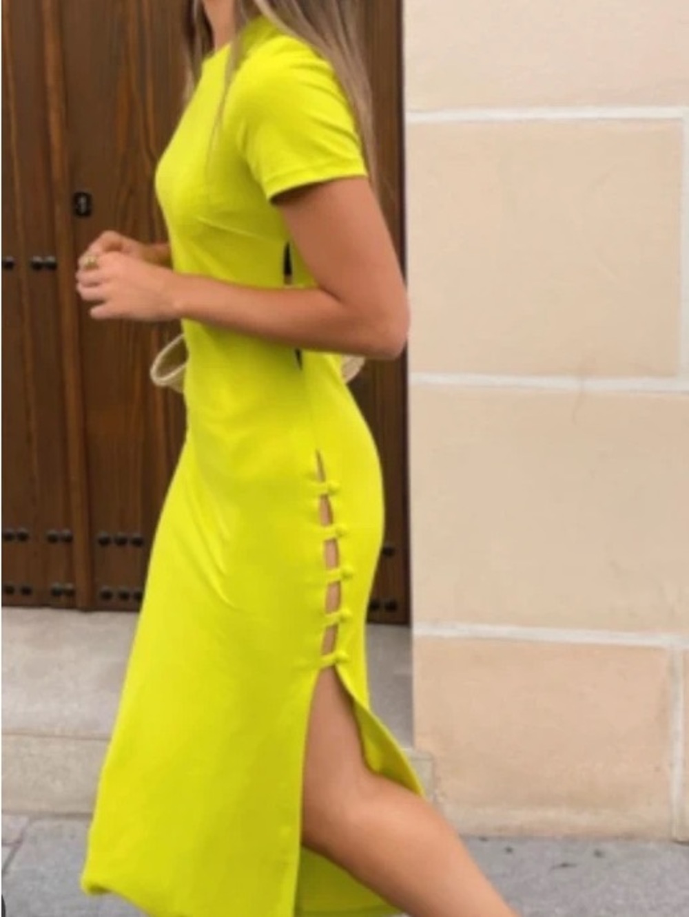 NWT Zara Green Cut-Out Dress